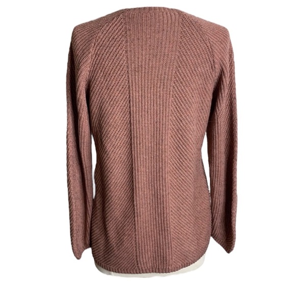 LULULEMON "What The Heart Wants" Pink Knit V-Neck Sweater Long Sleeve Size M - Picture 4 of 5